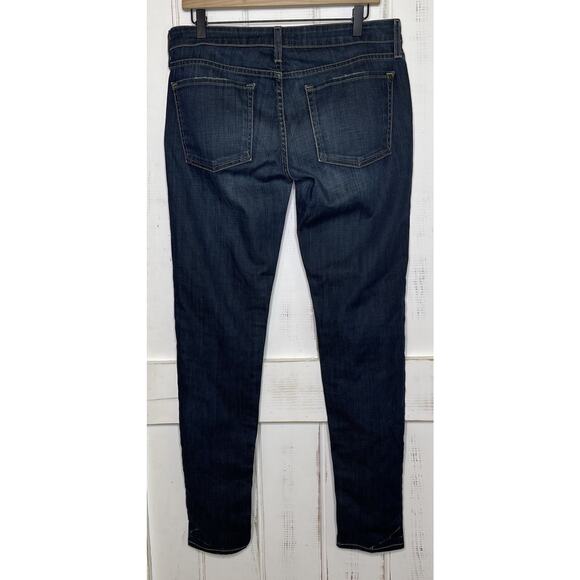 Vince Dark Wash Distressed Stretch Skinny Jeans Adelaide Blue Denim Women’s 30 - Picture 2 of 7